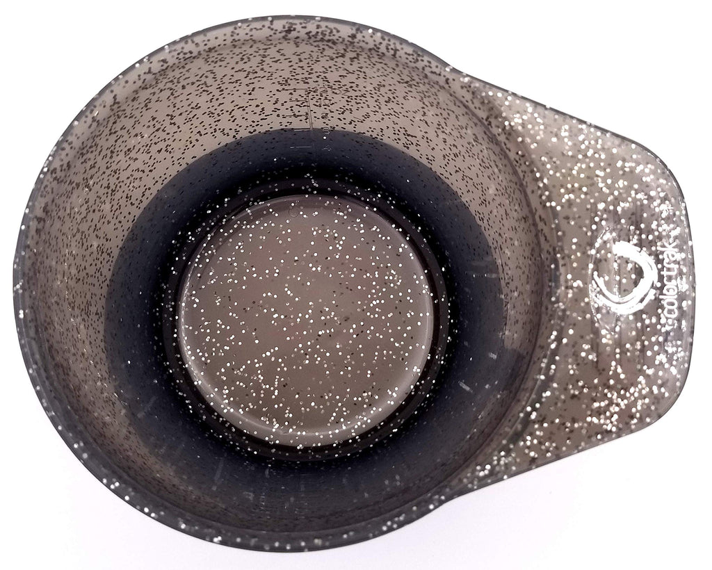 Close-up of the quick-release silicone suction cup holder on Colortrak bowls.