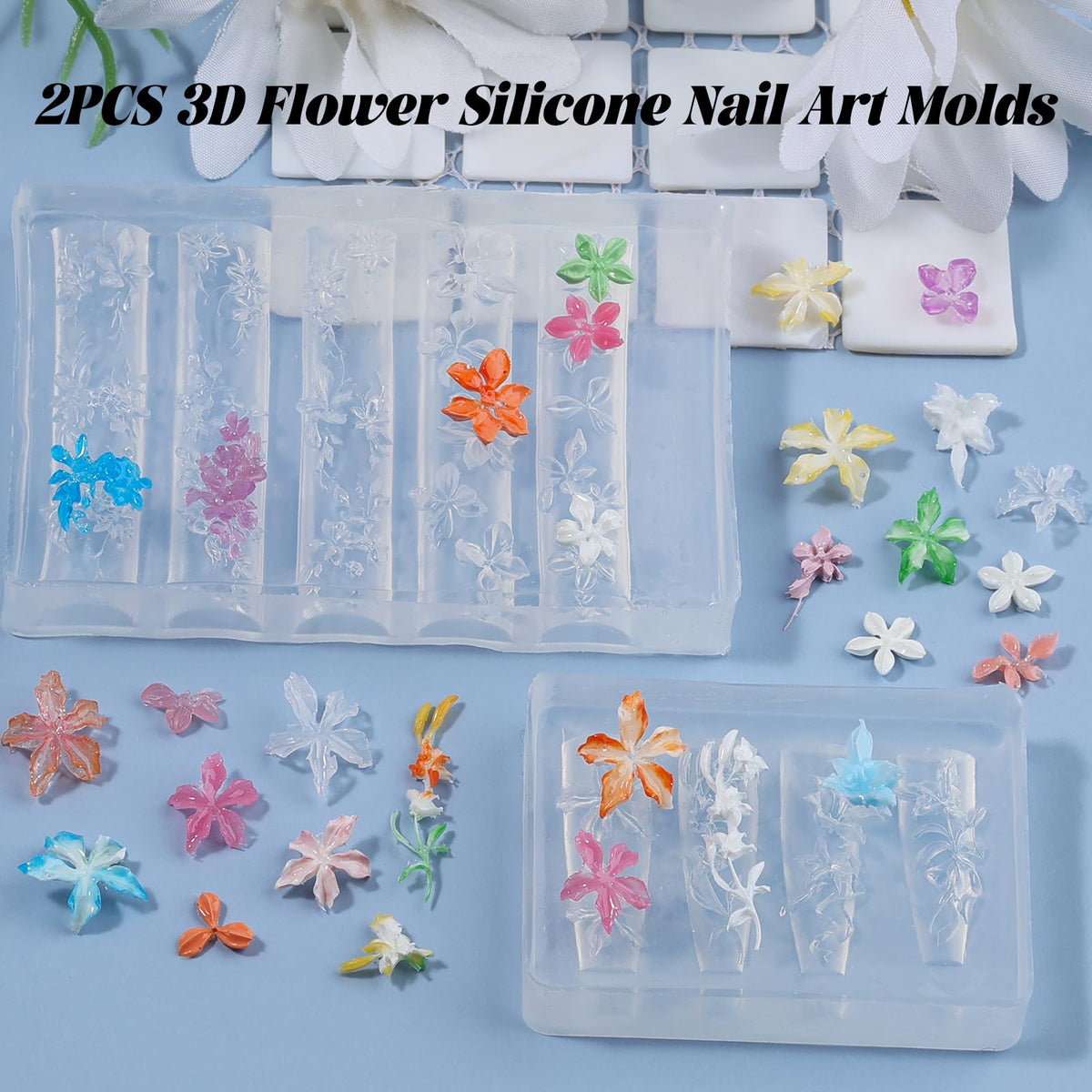 Compact and portable design of the two pieces of Kikonoke nail decorations molding plates for home salons.
