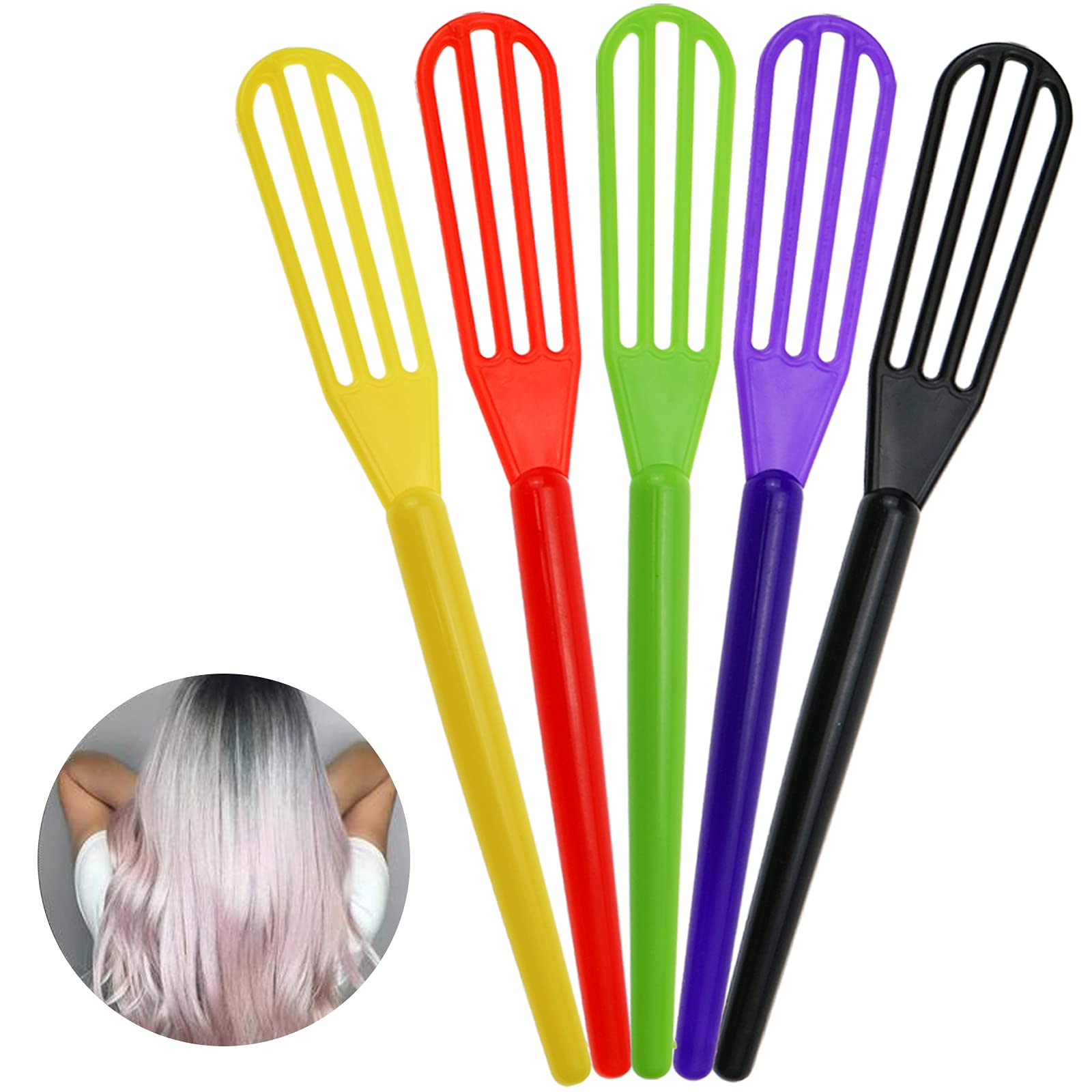 Hair bleaching and highlight whisk tools for salon professional use