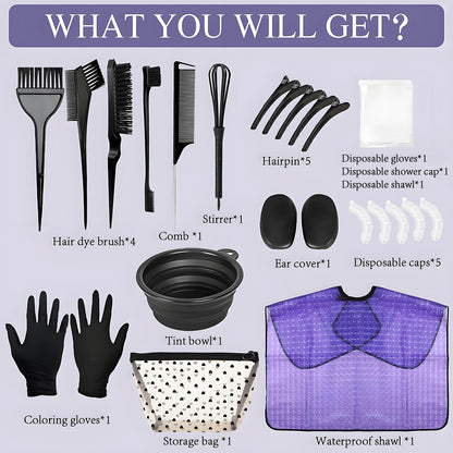 Reusable silicone tinting bowl and color agitator mixer accessory closeup