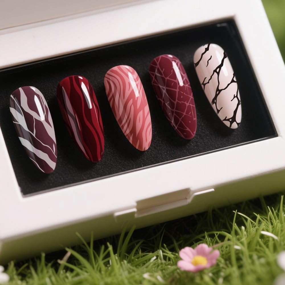 UNICRAFTALE nail art stencil set unboxed displaying all three reusable template sheets together.