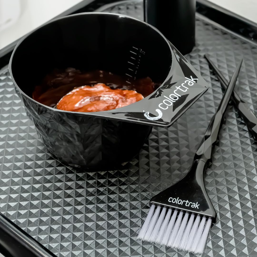 Close up of the durable chemical resistant plastic texture on the Colortrak XL bowl
