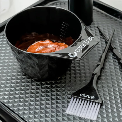 Close up of the durable chemical resistant plastic texture on the Colortrak XL bowl