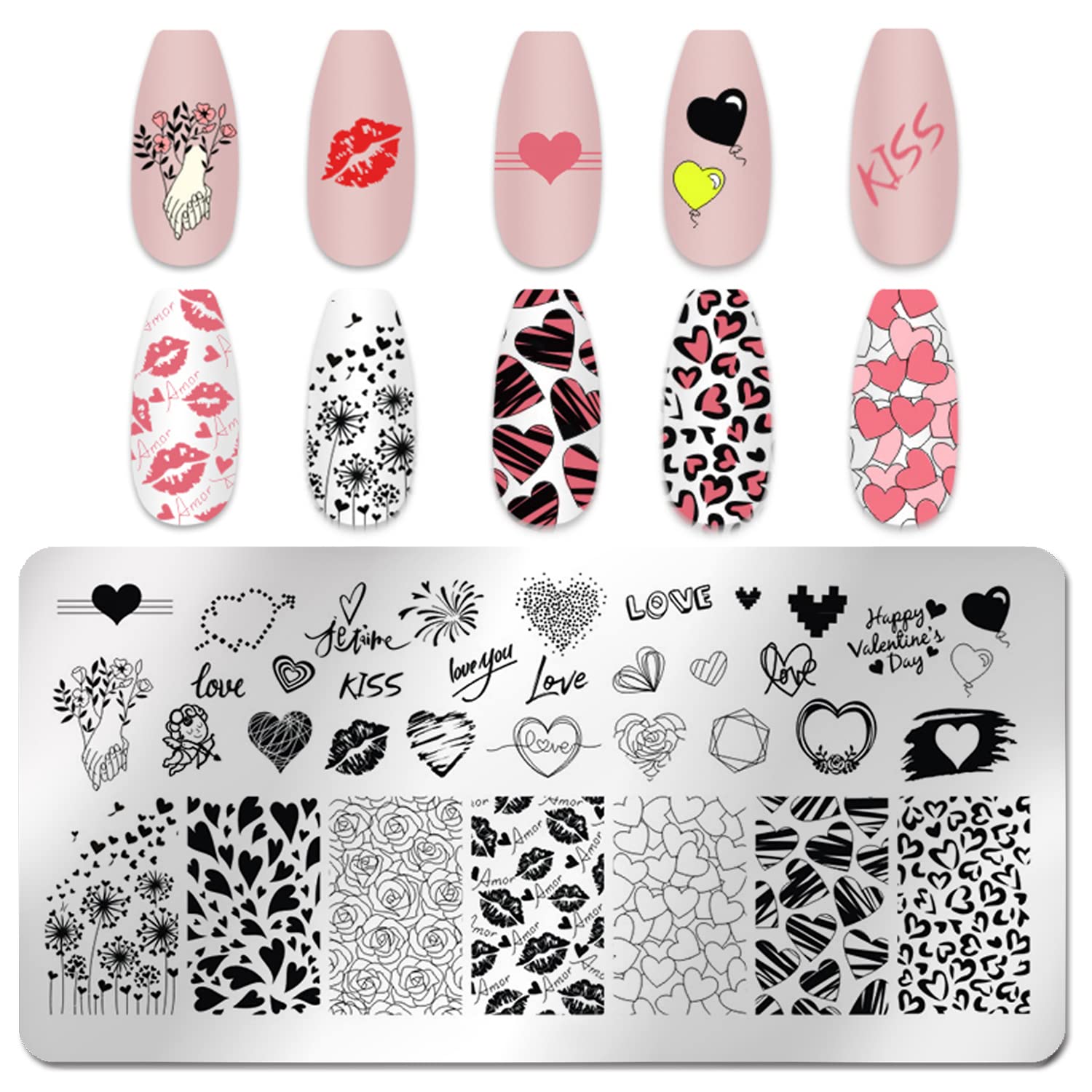 High quality etching detail on Silpecwee holiday nail art plates