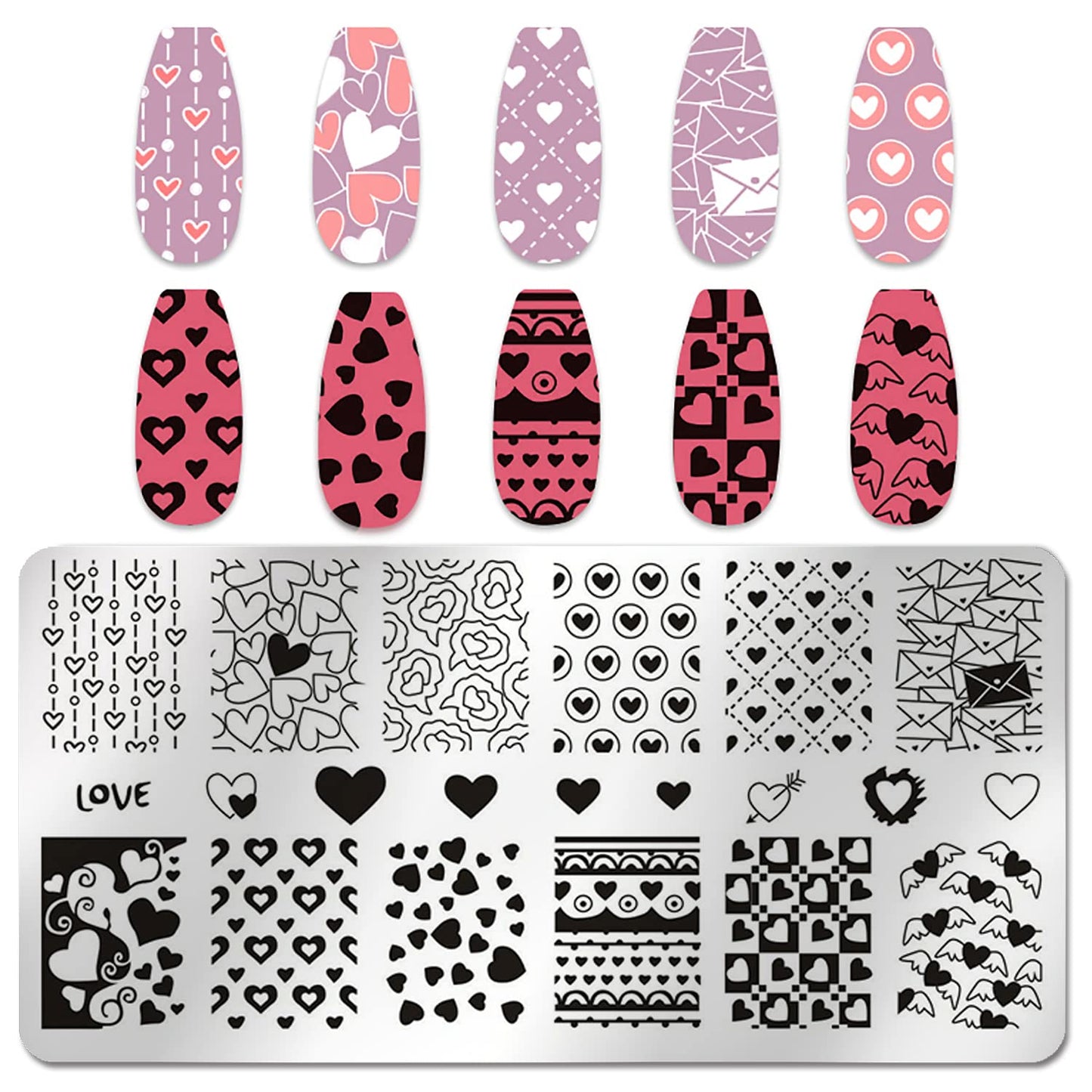Silpecwee nail stamping kit arranged for beauty product display