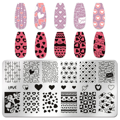 Silpecwee nail stamping kit arranged for beauty product display