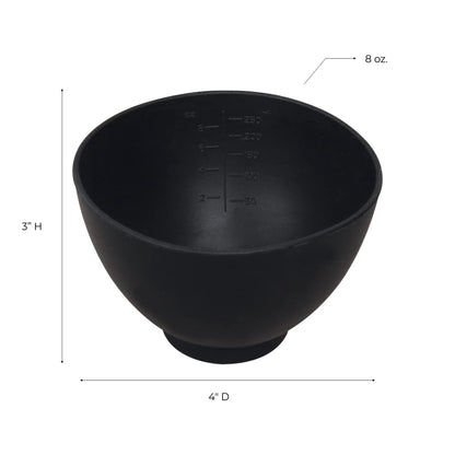 ForPro flexible silicone bowl showing measurement markings in ounces and milliliters