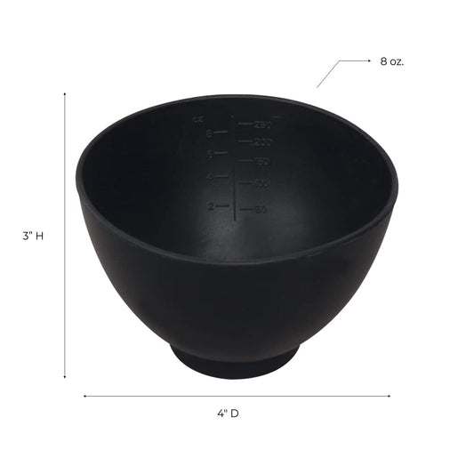 ForPro flexible silicone bowl showing measurement markings in ounces and milliliters