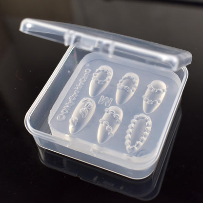 Lifoost DIY craft tool being used to make small resin embellishments for a personalized phone case.
