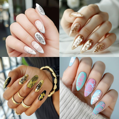 Instructions for using B/M nail art stamping templates at home