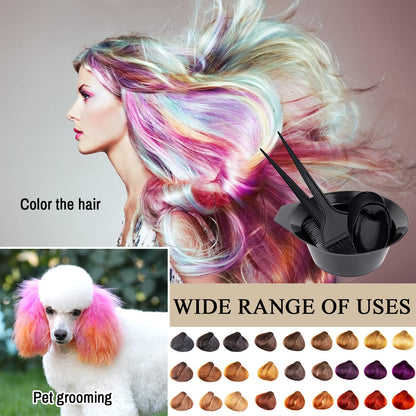 Side view of the lightweight oval shaped hair dye mixing bowl.