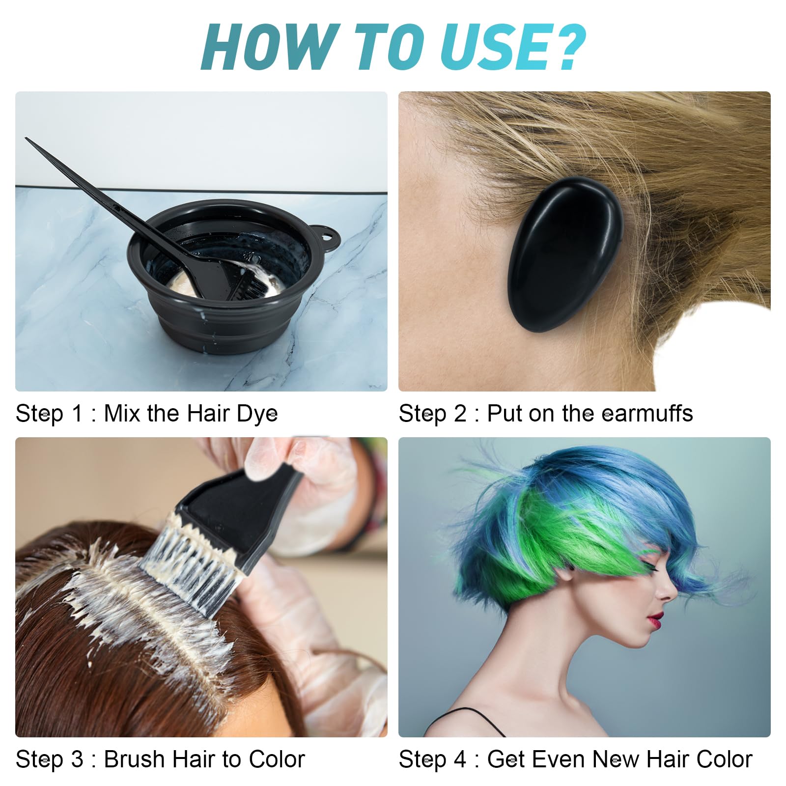 Heavy duty plastic salon hair clips for sectioning during home bleaching projects.