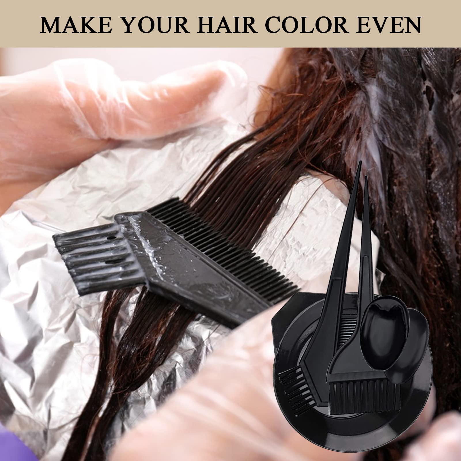 Complete packaging of the 1st Choice imported hair coloring accessory set.