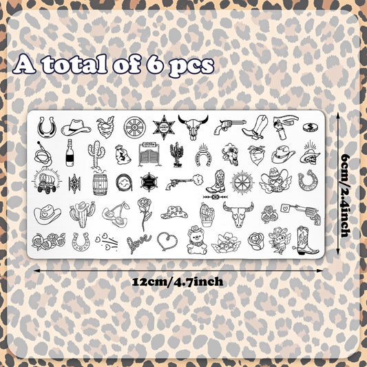 Whaline nail art plates featuring heart and kiss patterns