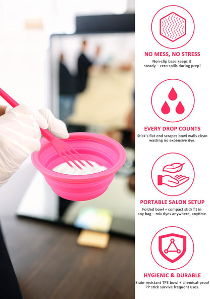 Guardian Gear pink hair dye accessories displaying disposable protective capes and ear covers for clean home coloring.