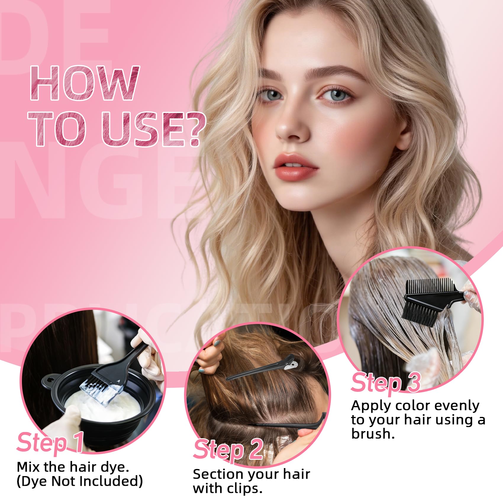 ROOHUA professional hair tinting bowl with scale markings and non slip handle.