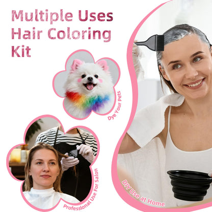 ROOHUA durable beauty clips sectioning long hair during coloring process.