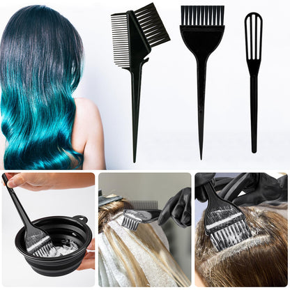 Close up of the durable black plastic tinting bowl and manual mixing whisk applicator.