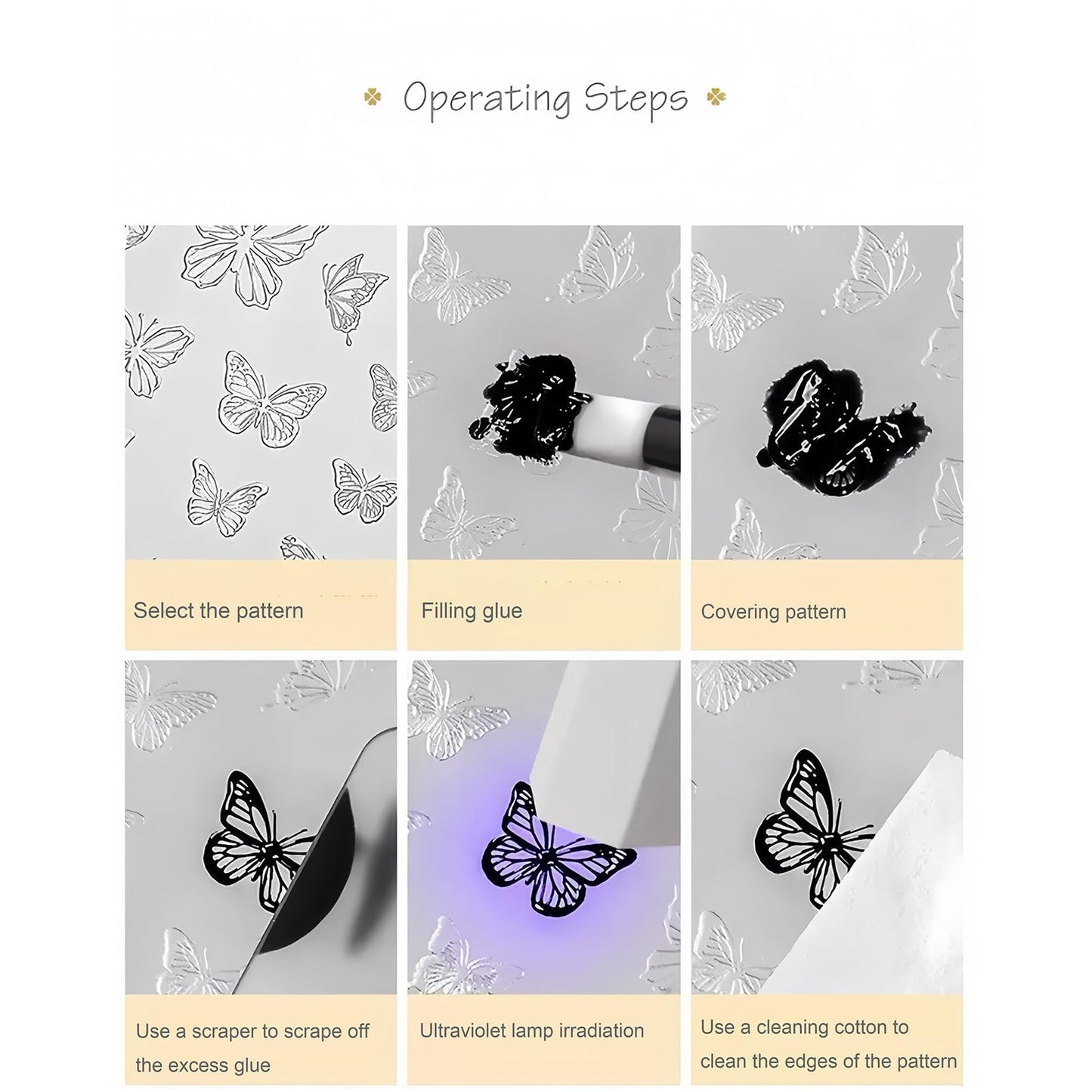 Side view highlighting the durable and flexible texture of the transparent manicure template