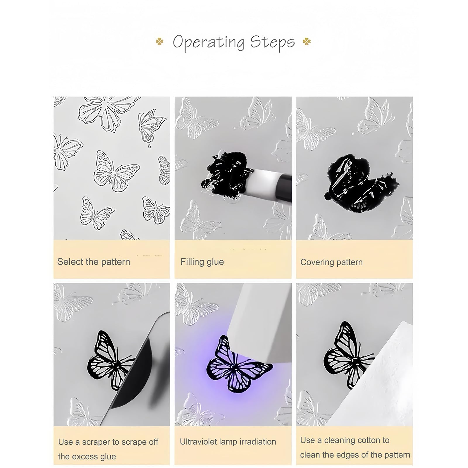 Side view highlighting the durable and flexible texture of the transparent manicure template