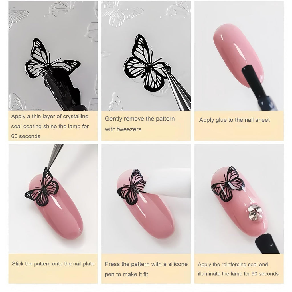 KINGNAME nail decoration product packaging with multiple cute bow design options displayed
