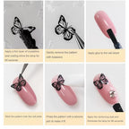 KINGNAME nail decoration product packaging with multiple cute bow design options displayed