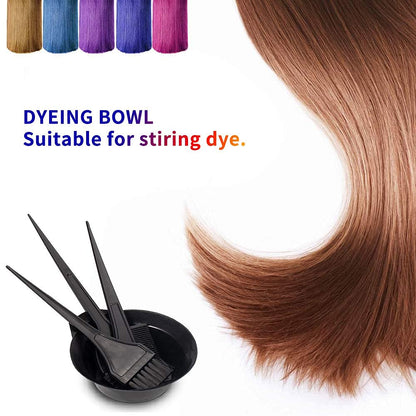 Three different professional hair tint brushes with flexible stiff bristles for balayage and highlights.