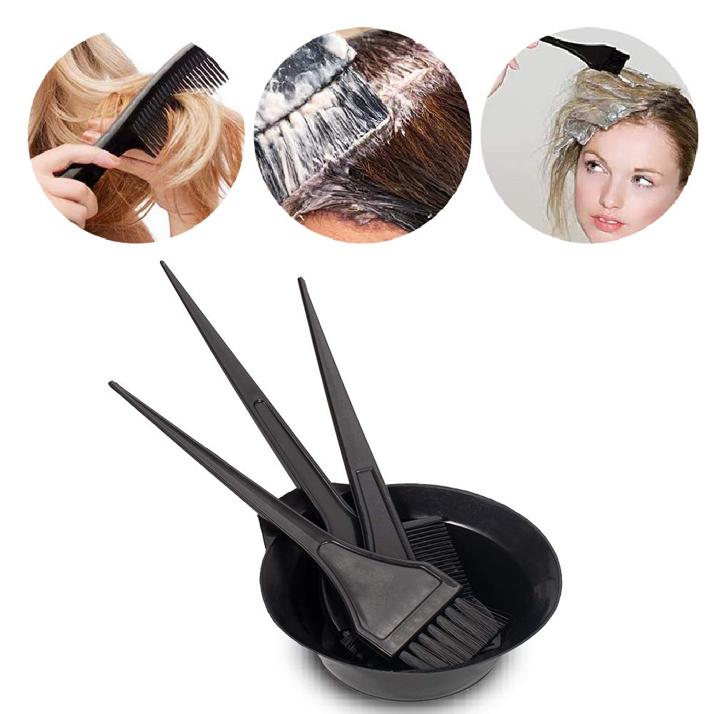 Dual purpose hair coloring applicator comb and brush combination tool for precise sectioning and tinting.