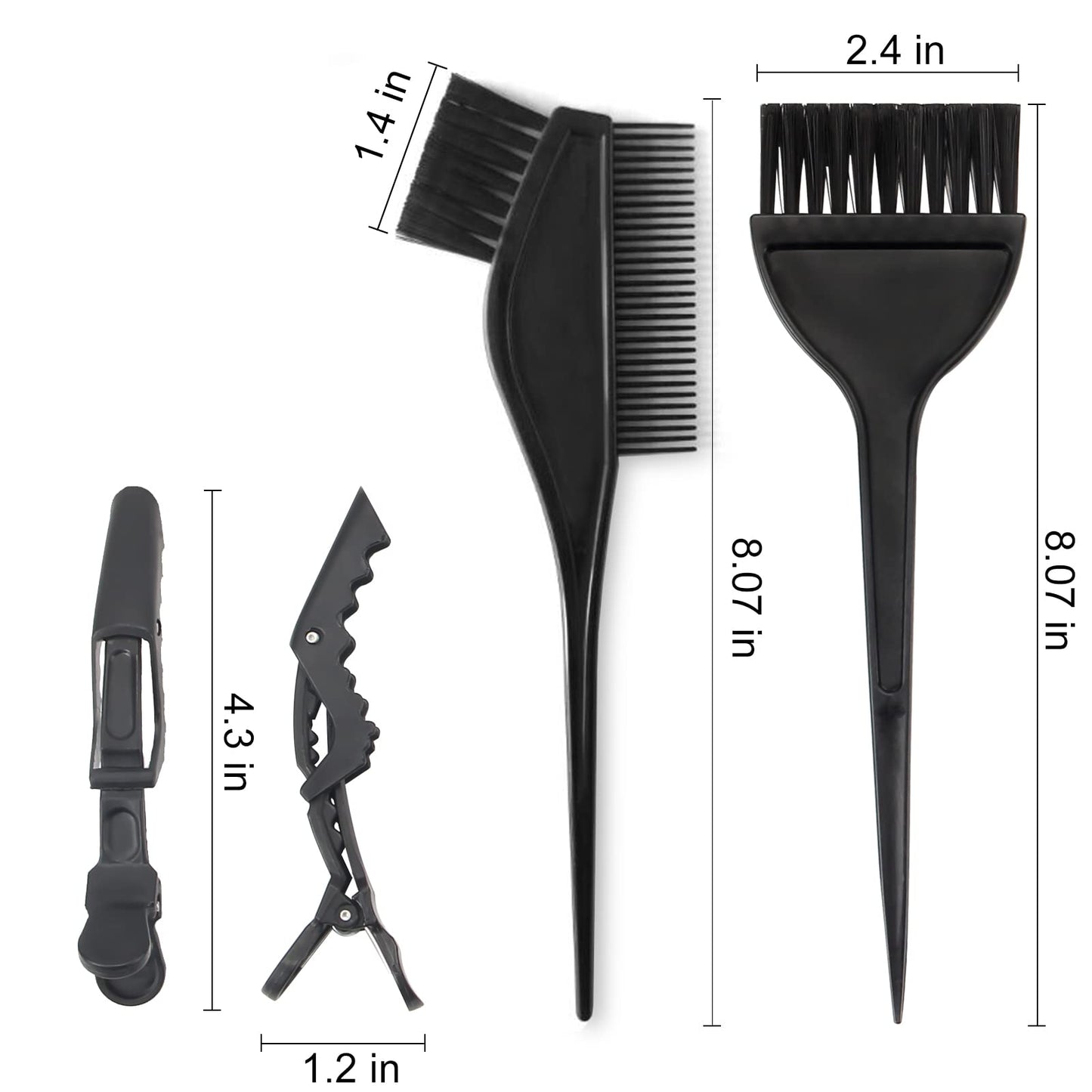 Yexixsr five piece salon tinting tools set laid out on a clean surface