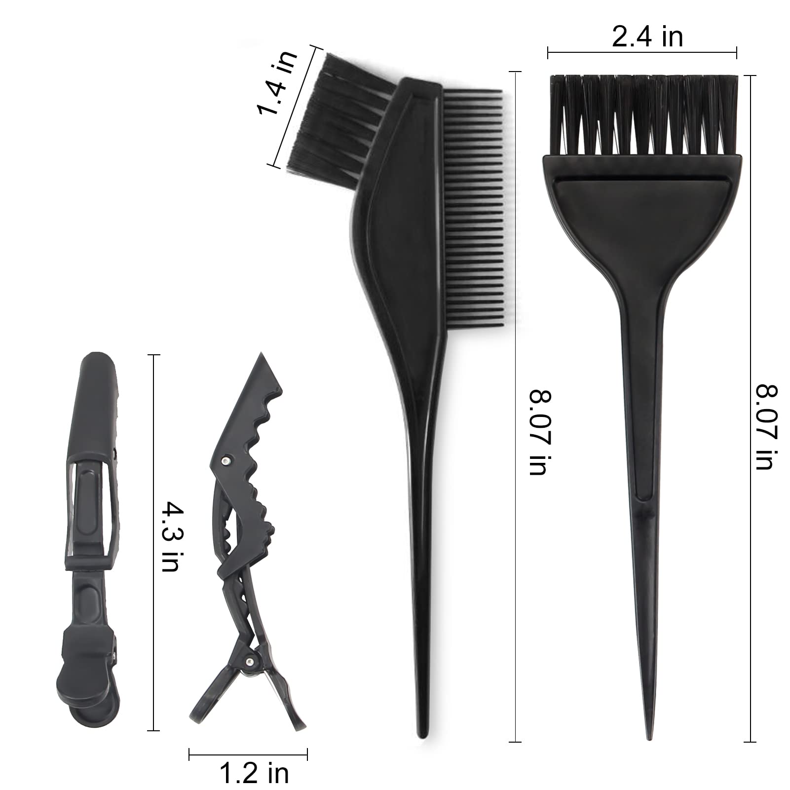 Yexixsr five piece salon tinting tools set laid out on a clean surface