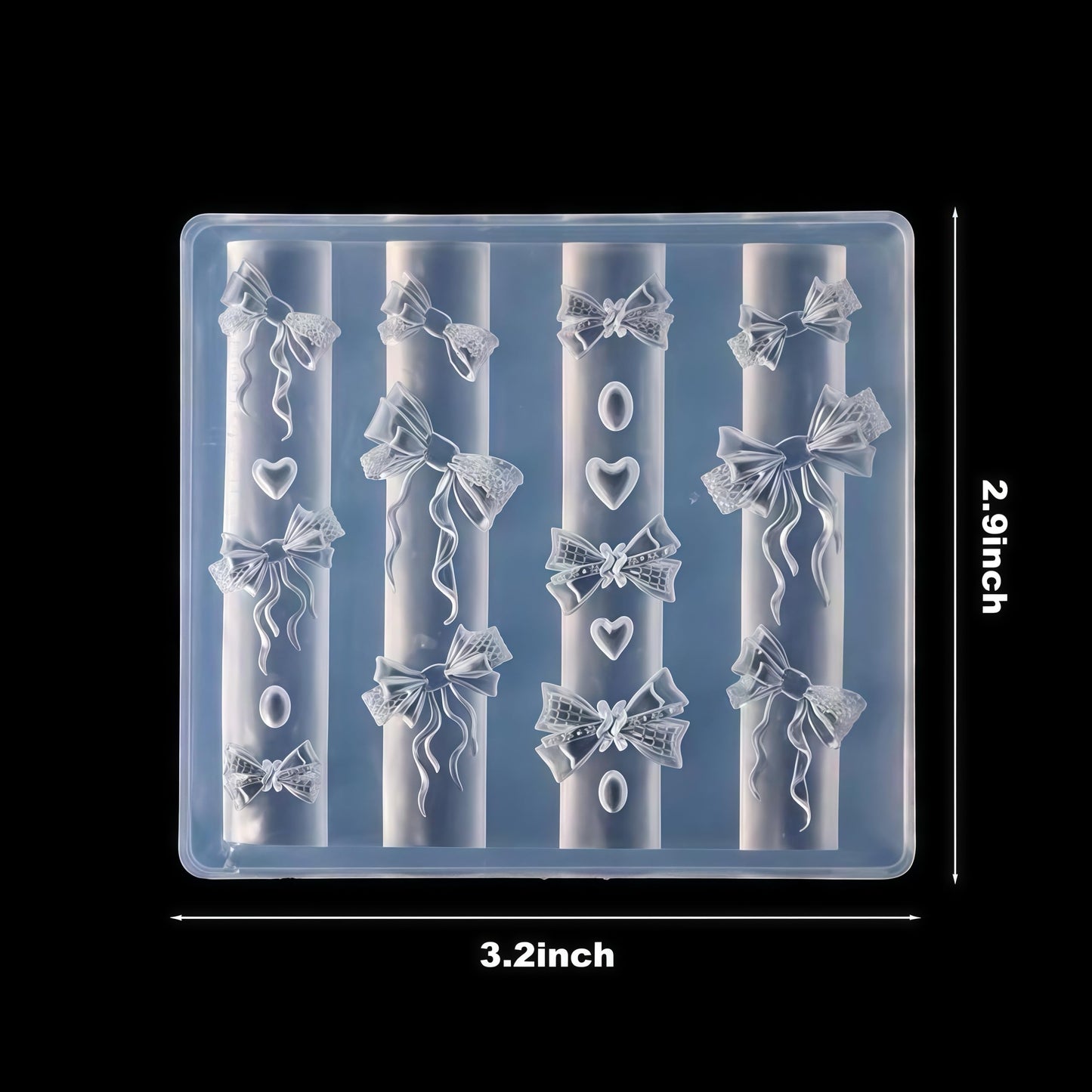 BHCCXZ DIY manicure rosette mold package contents illustrating the compact and lightweight travel friendly design.