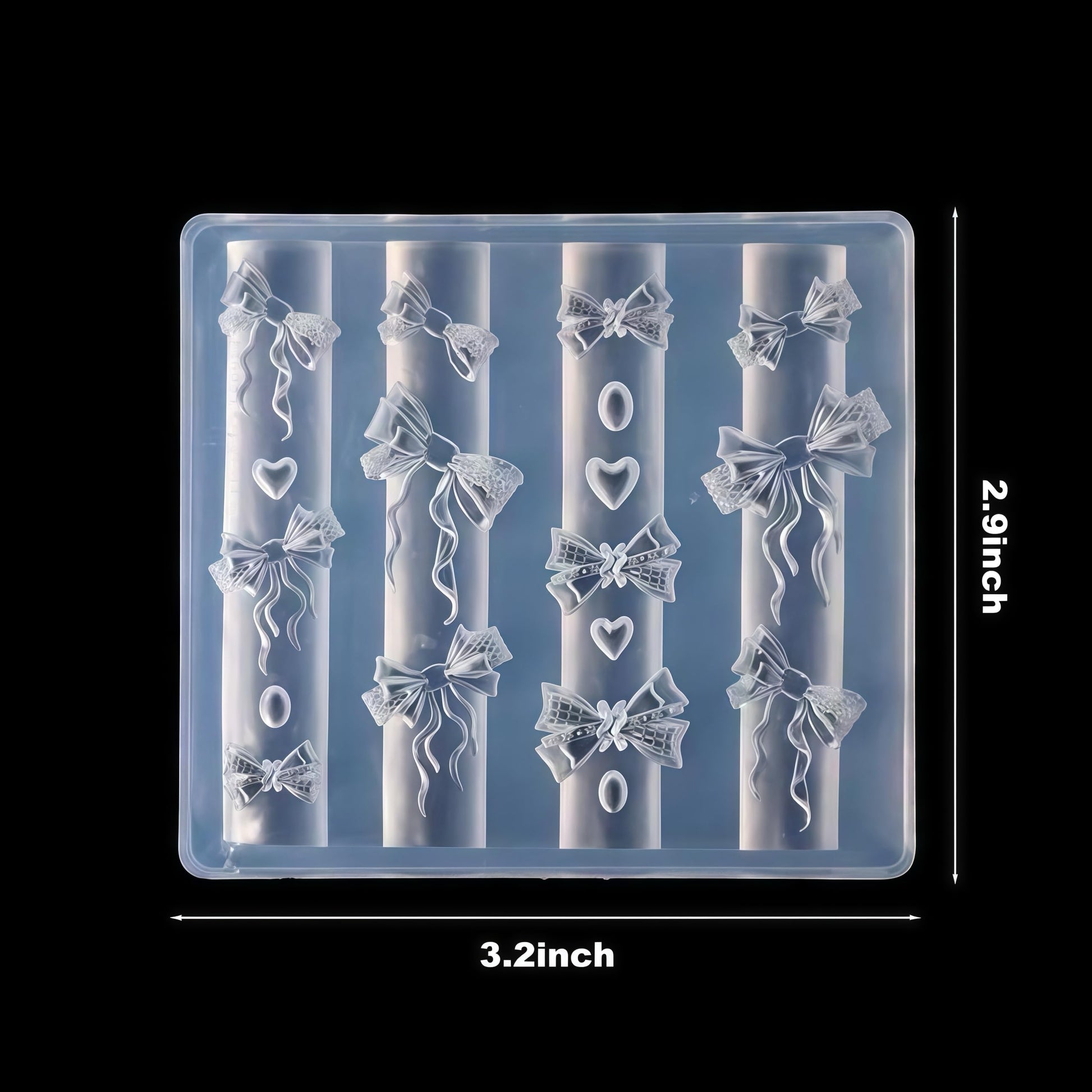BHCCXZ DIY manicure rosette mold package contents illustrating the compact and lightweight travel friendly design.
