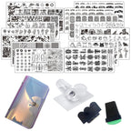 VNC nail stamping kit organized in the included storage bag
