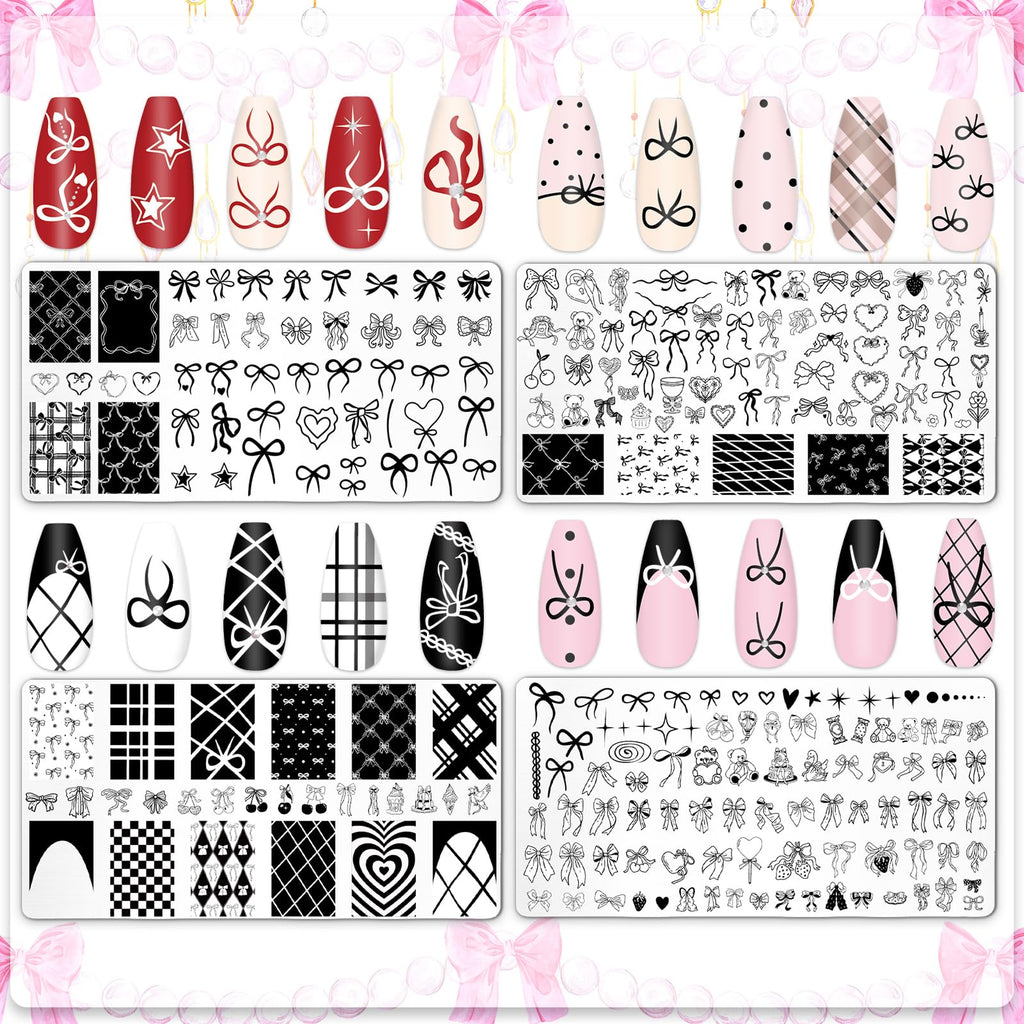 JarThenaAMCS bowknot stamp templates showing the exact dimensions of the metal plates.