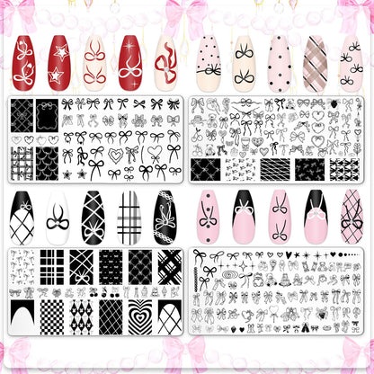 JarThenaAMCS bowknot stamp templates showing the exact dimensions of the metal plates.