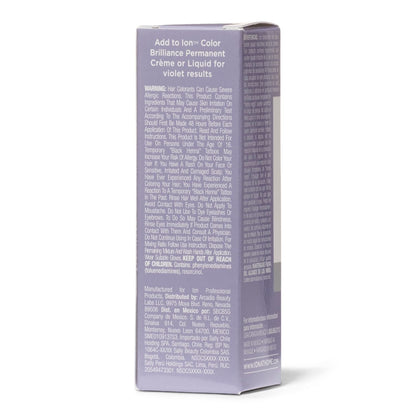 Ion professional violet cream hair color concentrate tube showing product text and net weight details