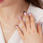 Complete packaging view of the four piece imported DIY salon design nail plate kit.