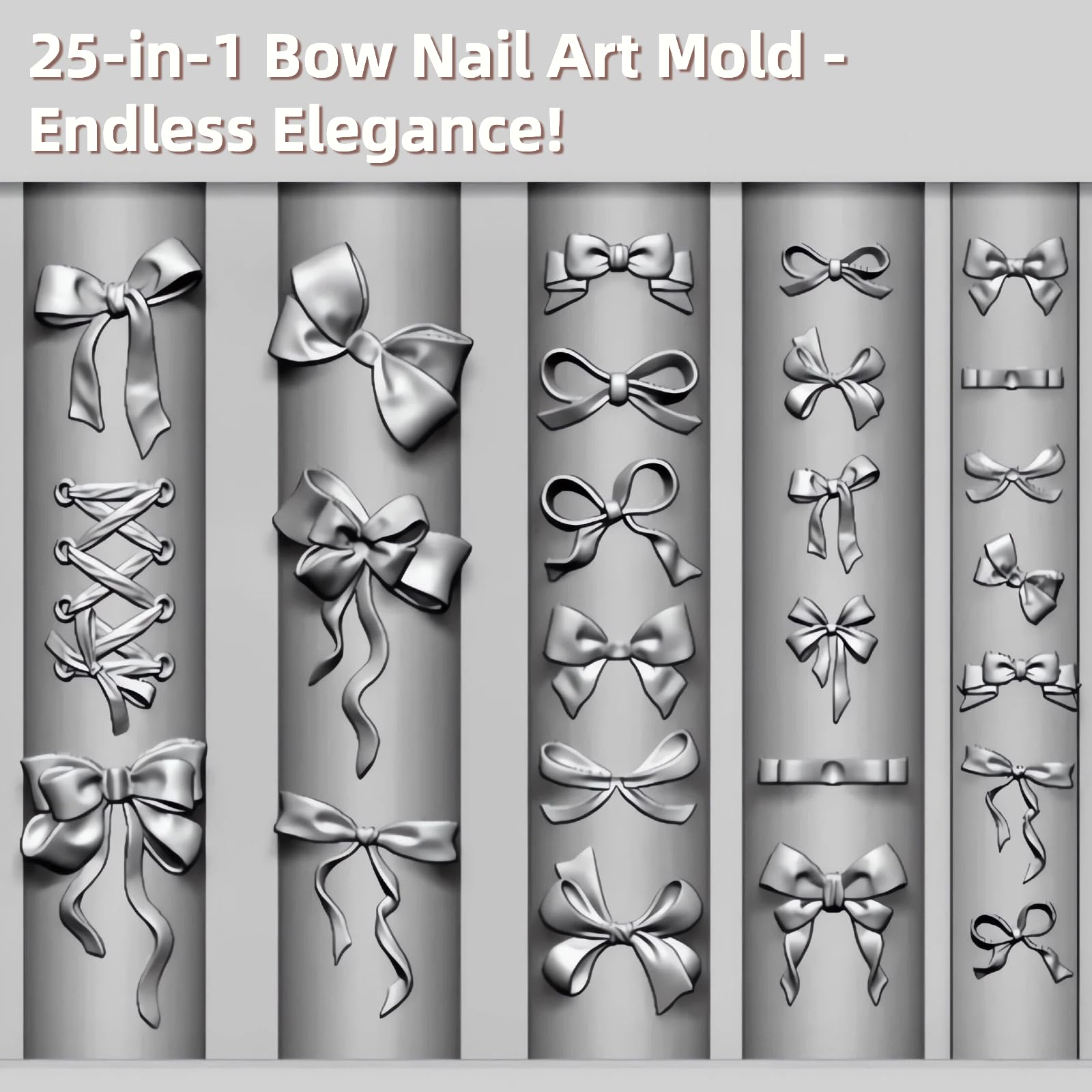 Zenoco 3D ribbon pattern manicure template alongside epoxy resin craft supplies on a workspace.