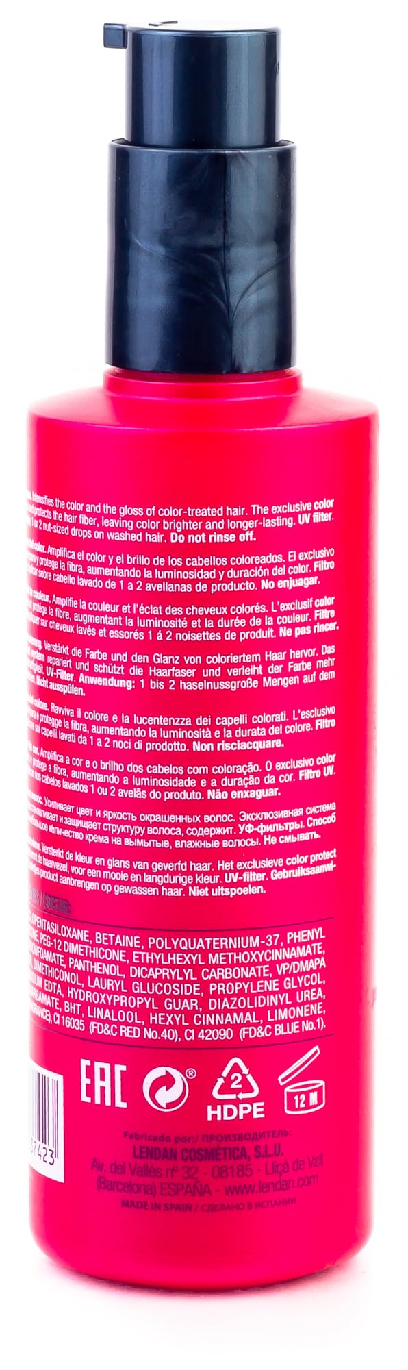Deep repair hair cream formula for extending color vibrancy and hair shine.