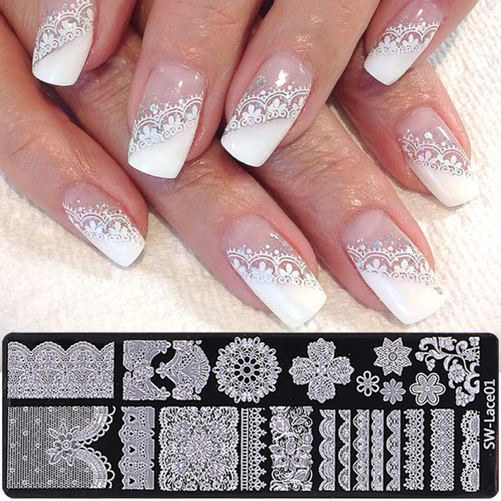 STZPRONAIL professional salon nail art stencil templates laid out side by side.