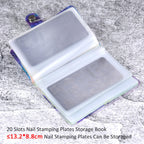 Laser-finished storage pouch containing the complete eleven piece nail stamping collection.
