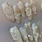 Close up of the flexible BHCCXZ silicone manicure tool demonstrating how easily the cured gel charms release