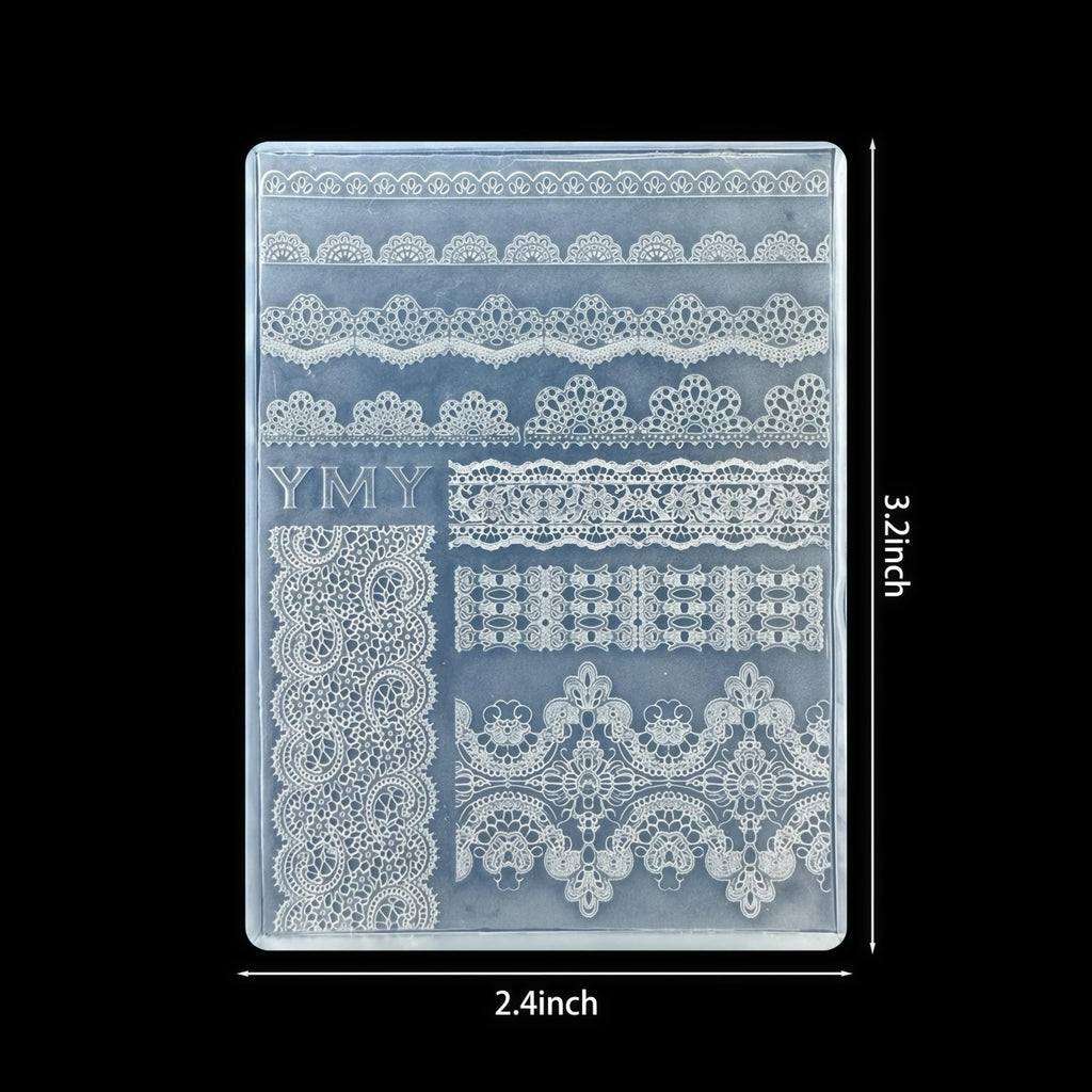 Packaging layout of the authentic USA imported BHCCXZ nail art mold alongside professional acrylic supplies