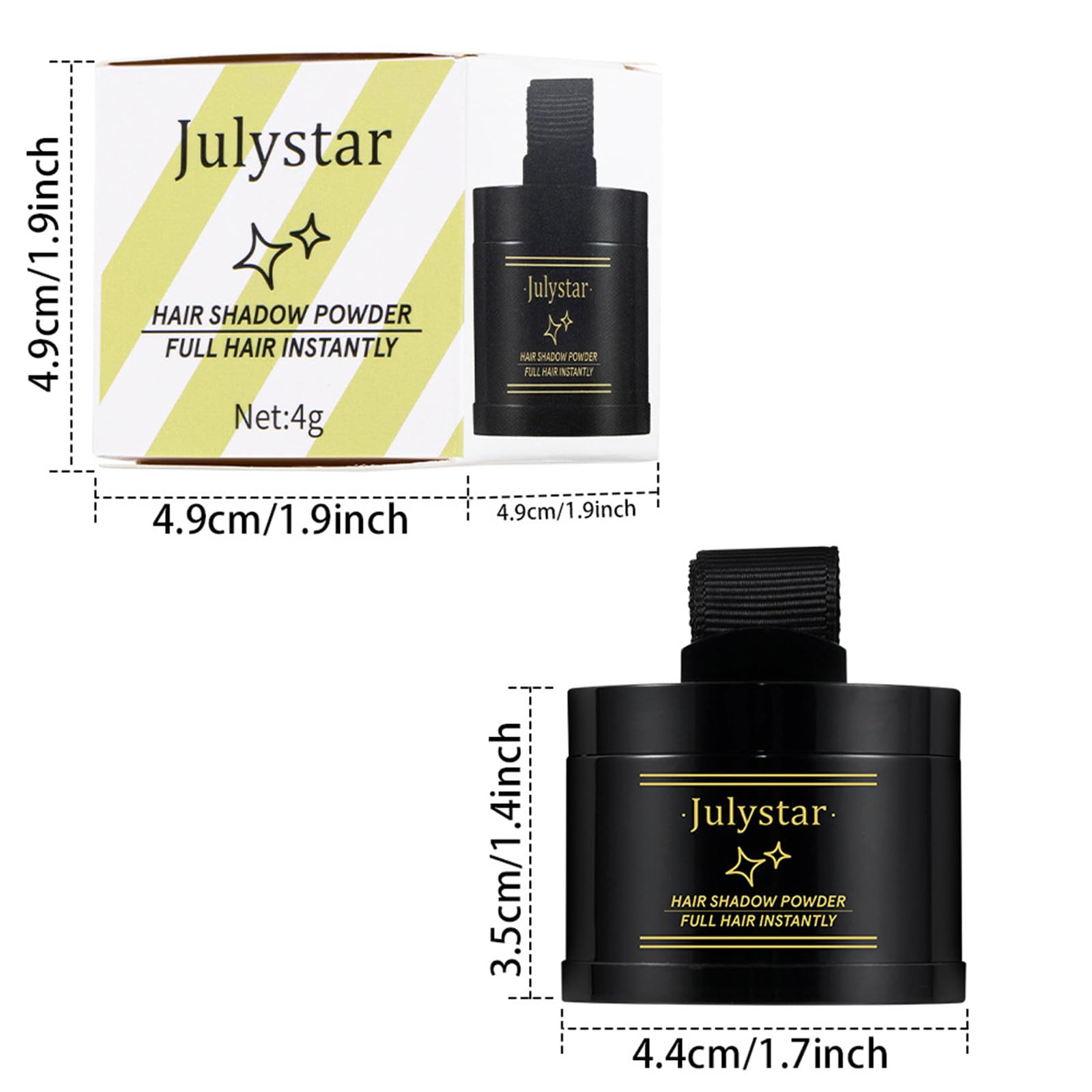 BEAUTYATH forehead filling hair powder compact with built in mirror