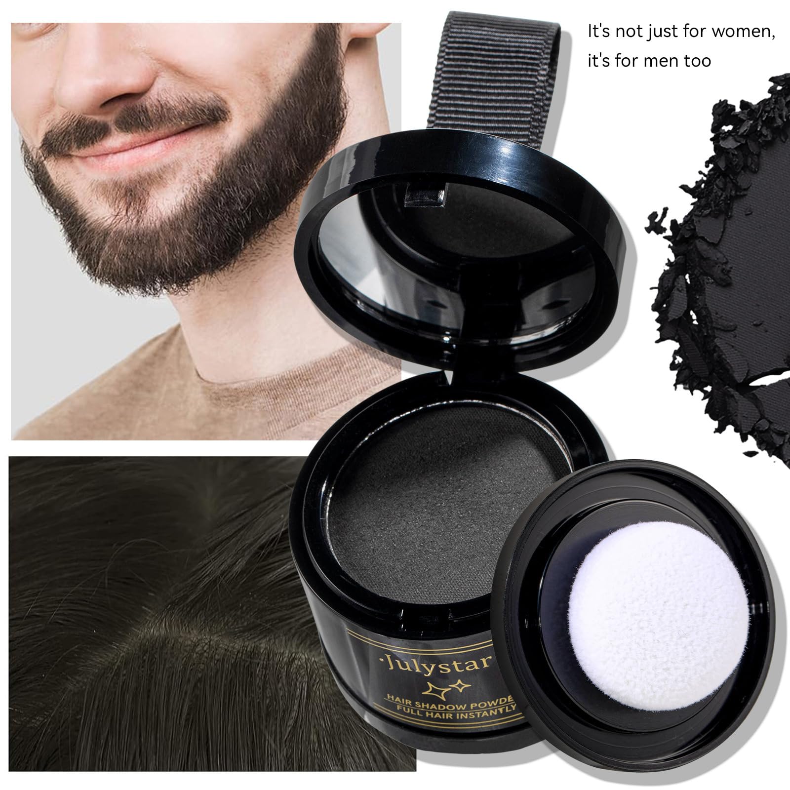 BEAUTYATH hair shadow cosmetic container open showing texture
