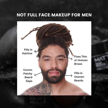 MATTR men's luxury makeup brown hair filler container open look