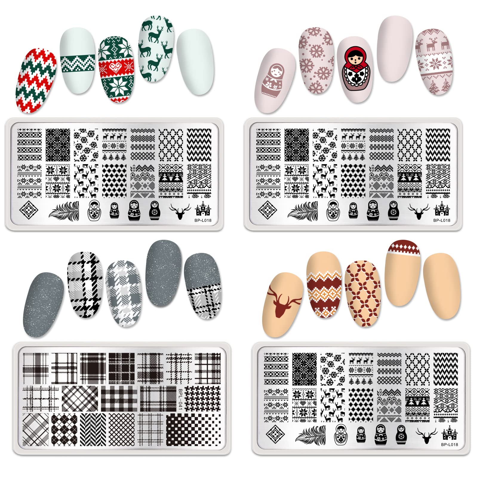 Born Pretty nail art stamping templates kit for DIY manicure