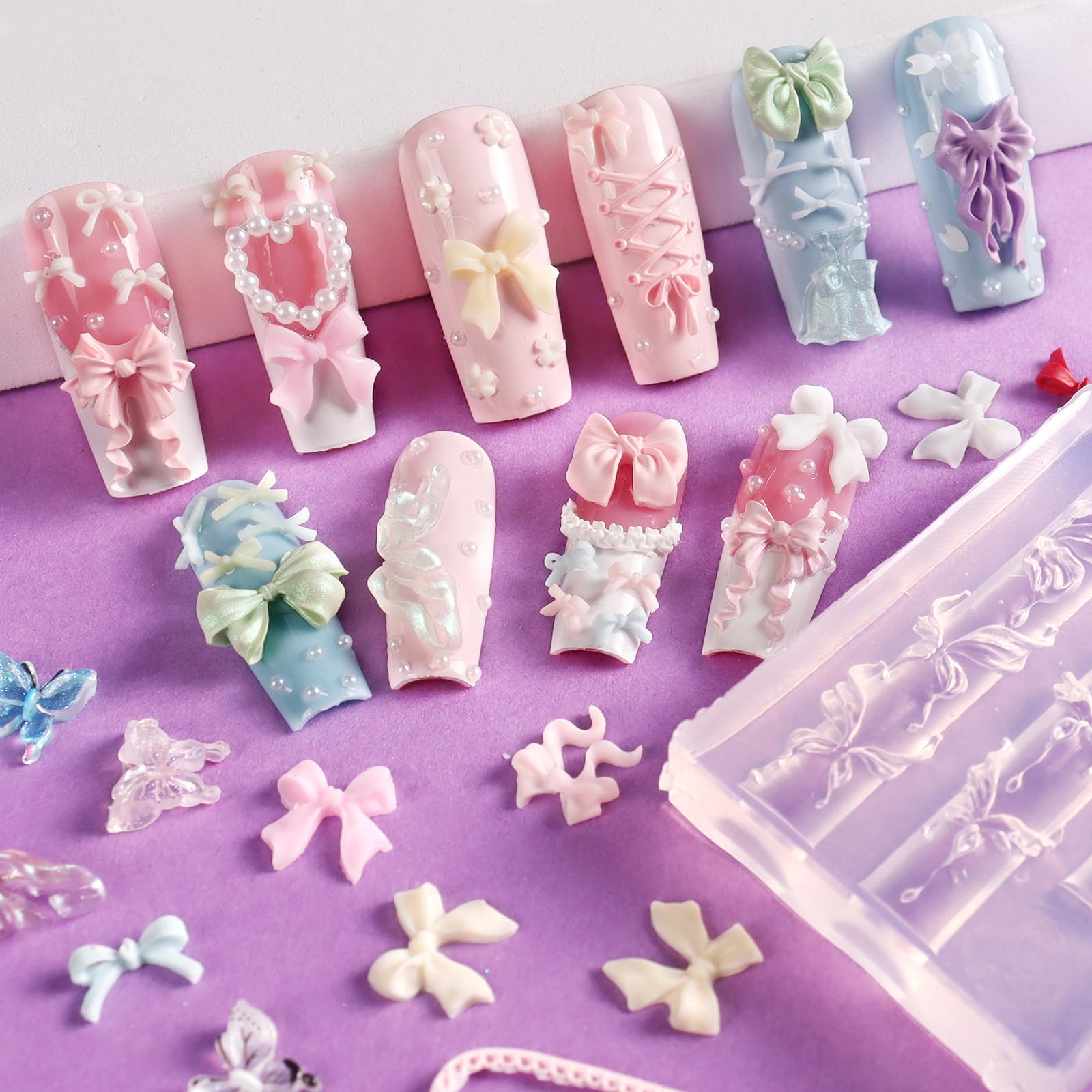 Laza 3D nail art templates with double headed carving pen for resin gel sculpting.