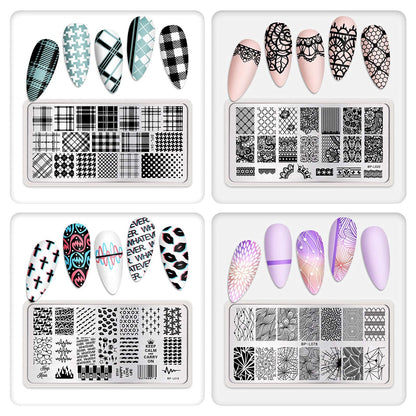 Applying nail polish to Born Pretty stamping plate
