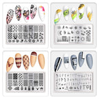 Set of 8 Born Pretty nail art image plates in display